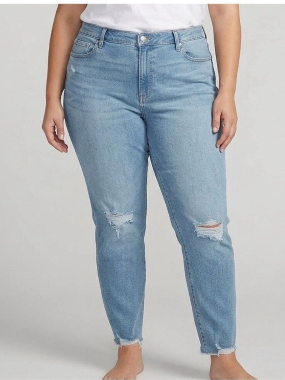 LEVIS STRAUSS Signature High Rise Skinny Jeans 26W Distressed